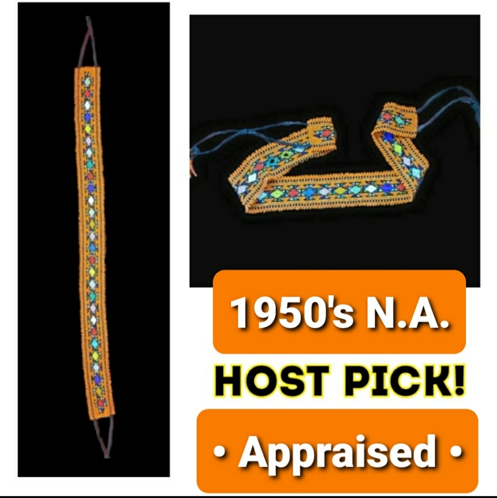 🔴Vinntage Native American Seed Bead Belt